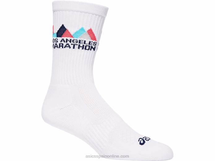 calcetines de la tripulación de lam Asics 4L681613 blanco brillante