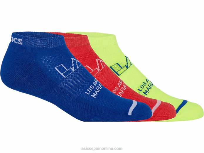 cojín bajo pack de 3 lam Asics 4L681371 rosa costera/verde azulado pacífico/amarillo