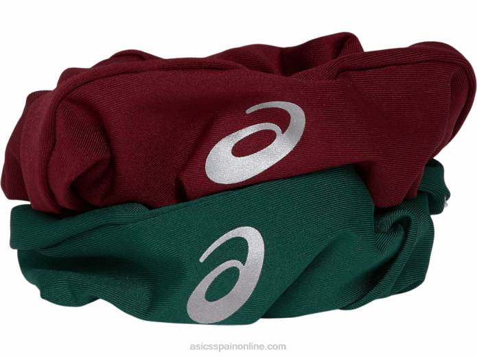 el nuevo y fuerte coletero reutilizado Asics 4L682993 cardenal/verde bosque