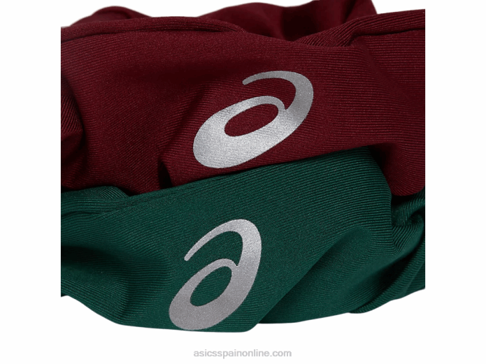 el nuevo y fuerte coletero reutilizado Asics 4L682993 cardenal/verde bosque