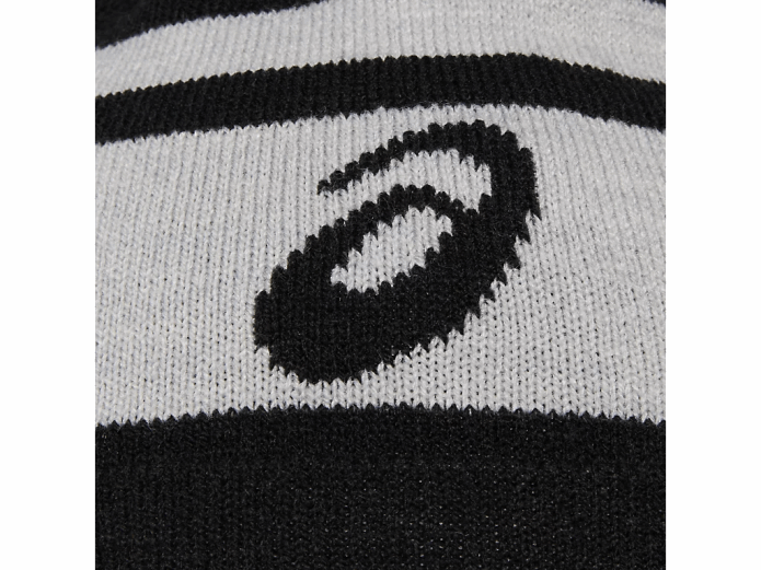 gorro unisex con pompón Asics 4L68789 negro/gris claro jaspeado