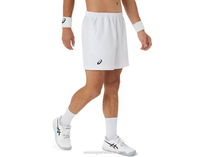 cancha de hombres 7in short Asics 4L68394 blanco brillante