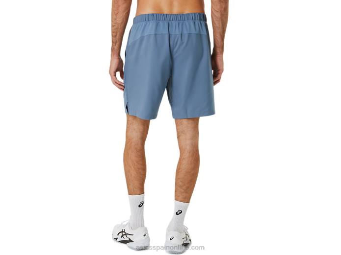 cancha de hombres 9in short Asics 4L68199 azul acero