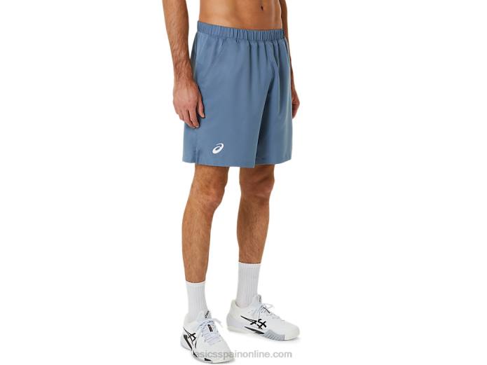 cancha de hombres 9in short Asics 4L68199 azul acero
