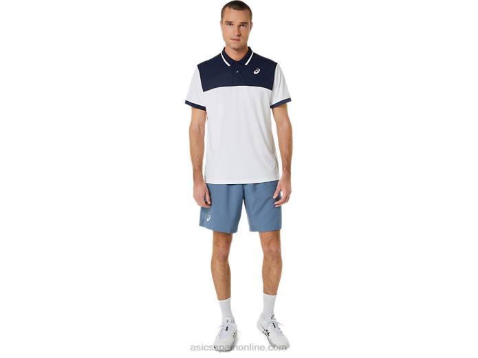 cancha de hombres 9in short Asics 4L68199 azul acero