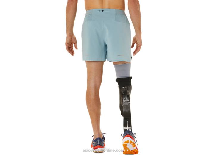 carretera de los hombres 5 en corto Asics 4L681054 acero ligero