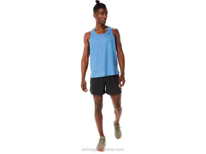 carretera de los hombres 5 en corto Asics 4L681099 rendimiento negro