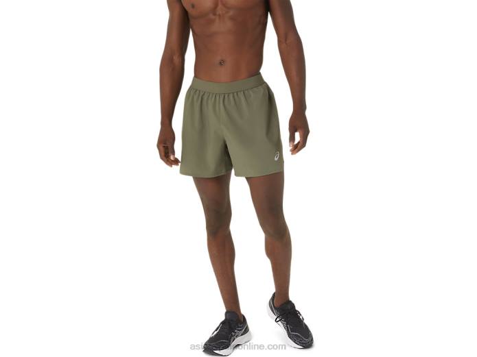 carretera de los hombres 5 en corto Asics 4L681109 manto verde