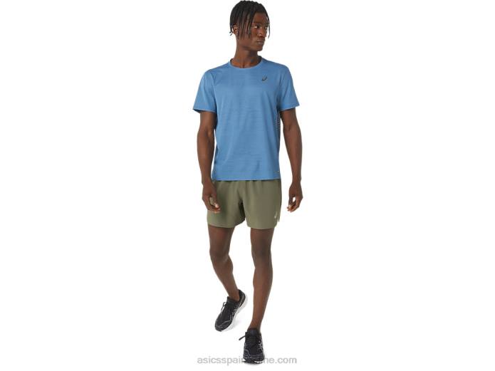 carretera de los hombres 5 en corto Asics 4L681109 manto verde