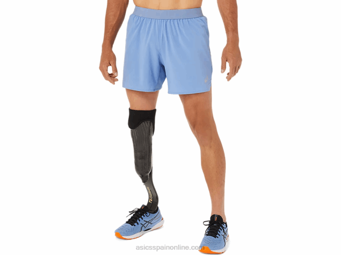 carretera de los hombres 5 en corto Asics 4L681321 armonía azul