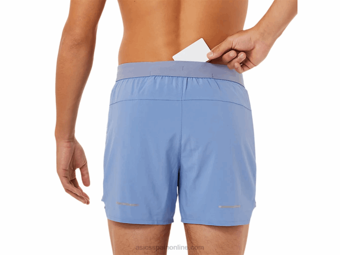 carretera de los hombres 5 en corto Asics 4L681321 armonía azul