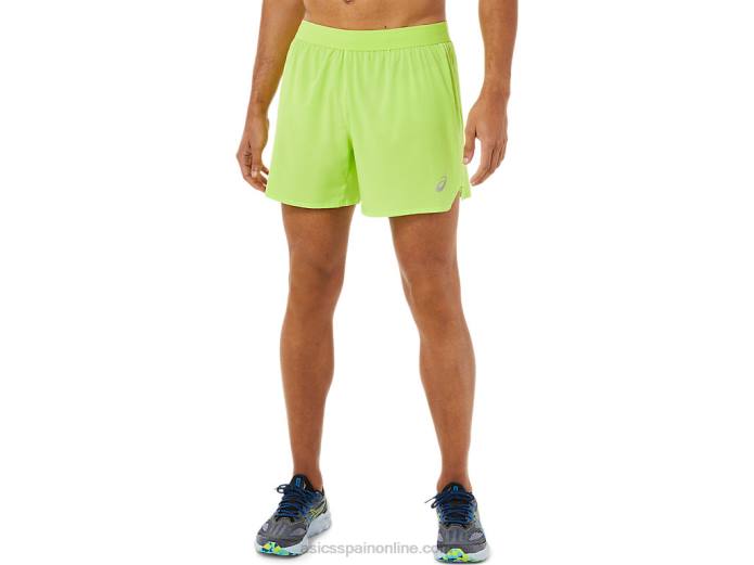 carretera de los hombres 5 en corto Asics 4L681494 peligro verde