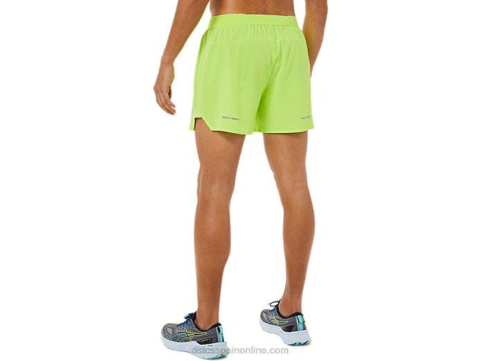 carretera de los hombres 5 en corto Asics 4L681494 peligro verde