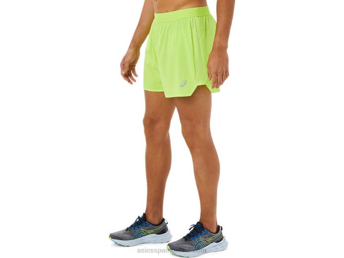 carretera de los hombres 5 en corto Asics 4L681494 peligro verde