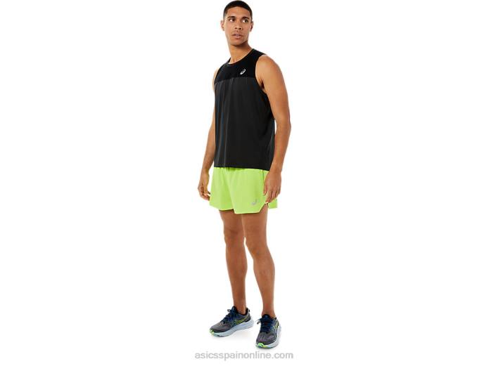 carretera de los hombres 5 en corto Asics 4L681494 peligro verde