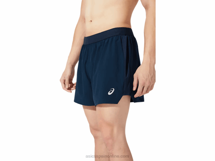 carretera de los hombres 5 en corto Asics 4L681973 azul francés