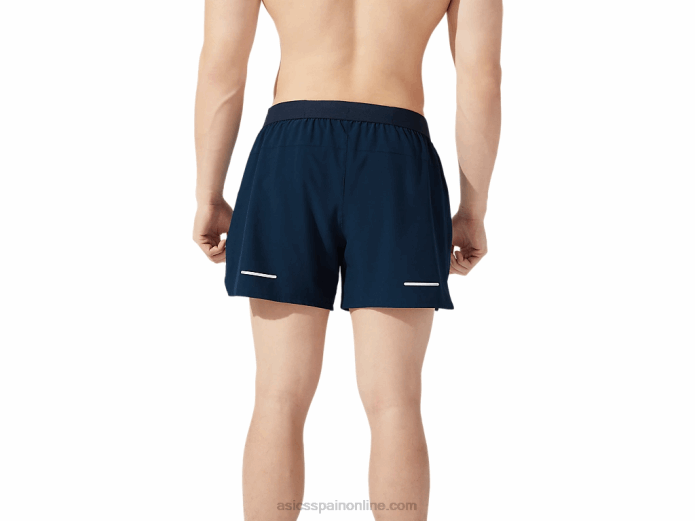 carretera de los hombres 5 en corto Asics 4L681973 azul francés