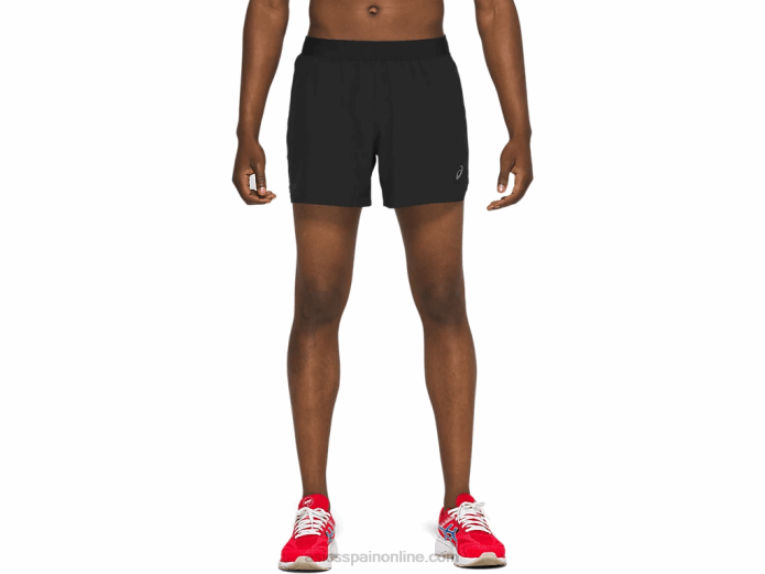 carretera de los hombres 5 en corto Asics 4L682099 rendimiento negro