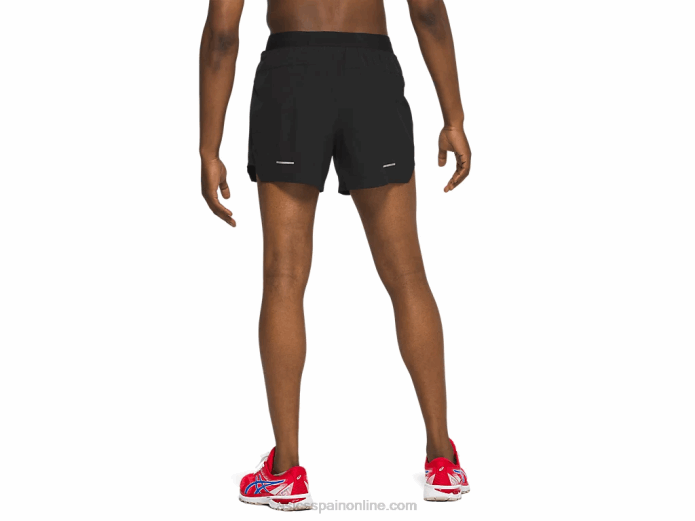 carretera de los hombres 5 en corto Asics 4L682099 rendimiento negro