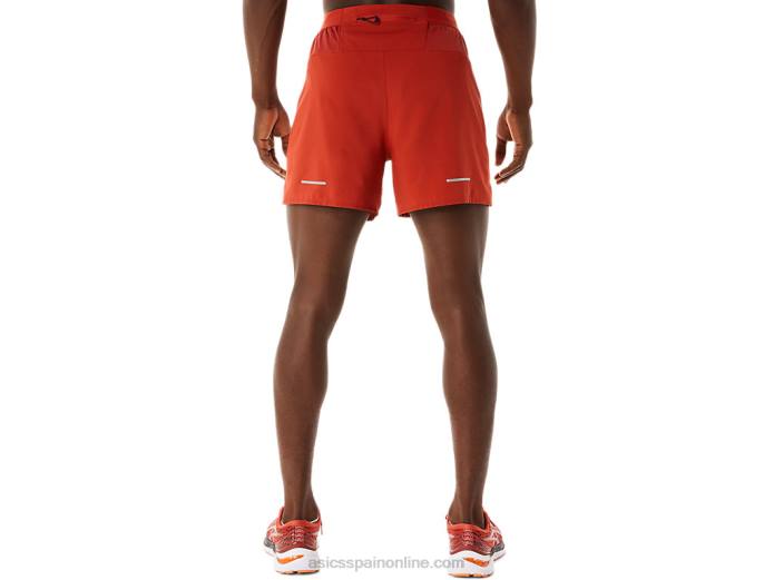 carretera de los hombres 5 en corto Asics 4L68241 latte de especias