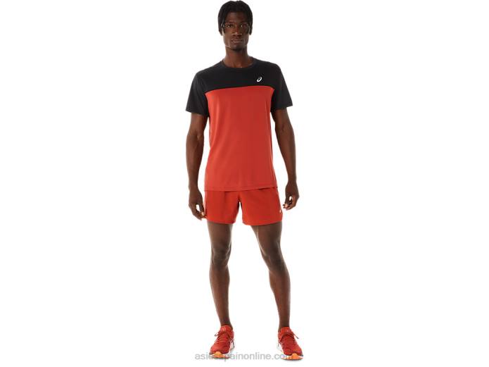 carretera de los hombres 5 en corto Asics 4L68241 latte de especias