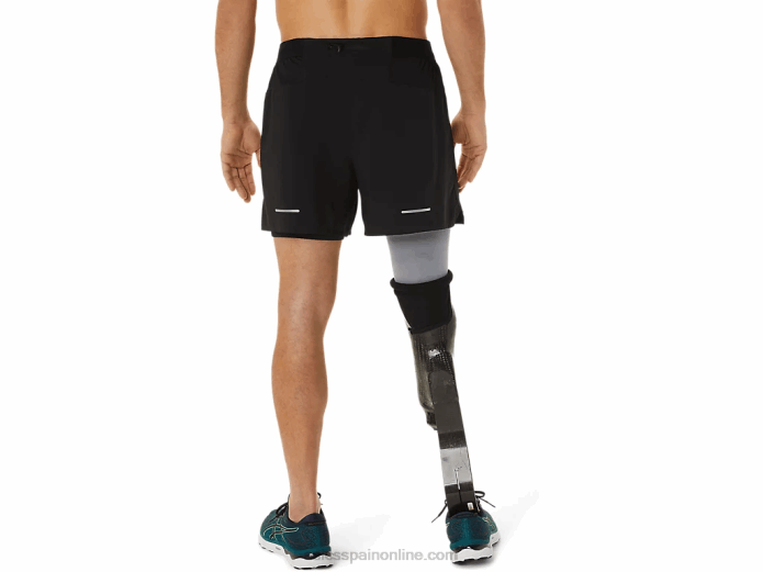 carretera hombre 2-n-1 5in short Asics 4L681053 rendimiento negro