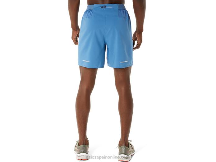 carretera hombre 2-n-1 7in short Asics 4L681098 azul celeste/negro rendimiento