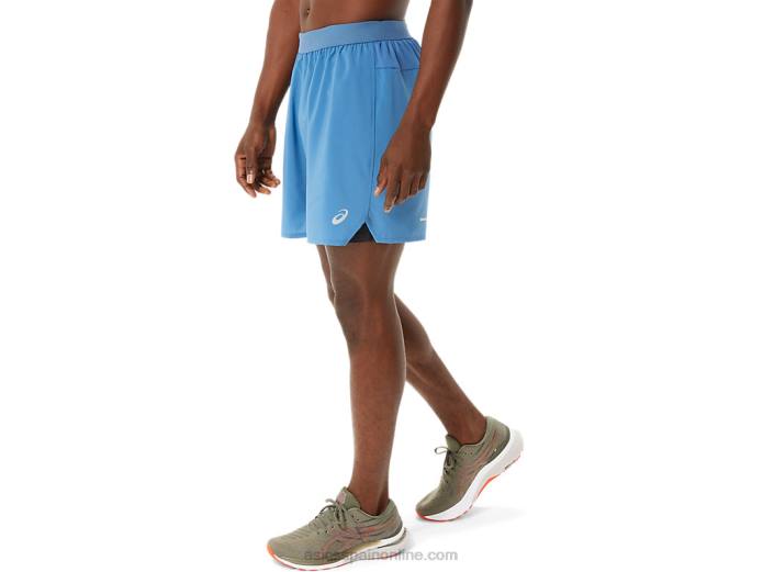 carretera hombre 2-n-1 7in short Asics 4L681098 azul celeste/negro rendimiento