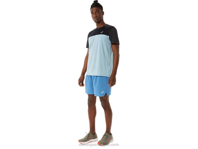 carretera hombre 2-n-1 7in short Asics 4L681098 azul celeste/negro rendimiento