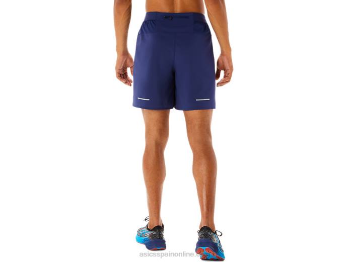 carretera hombre 2-n-1 7in short Asics 4L68462 azul índigo