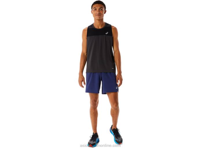 carretera hombre 2-n-1 7in short Asics 4L68462 azul índigo