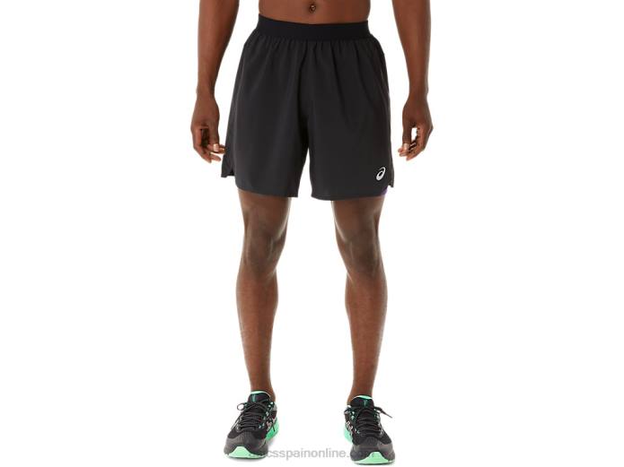 carretera hombre 2-n-1 7in short Asics 4L68893 mermelada negra/de uva negra