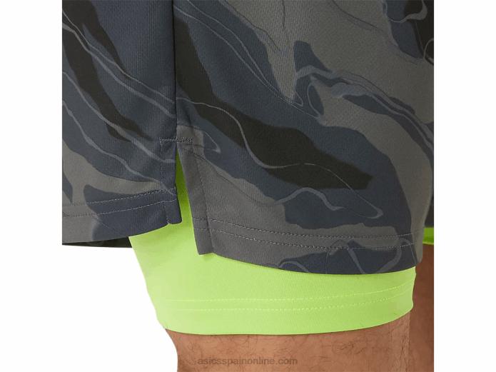 gráfico de partido de hombres 7in short Asics 4L68506 portador gris