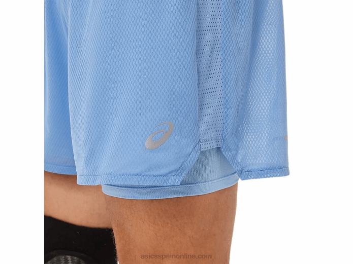 hombres ventilar 2-n-1 5in corto Asics 4L681322 armonía azul/bienaventuranza azul