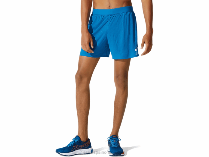 hombres ventilar 2-n-1 5in corto Asics 4L681911 azul renacido/azul francés