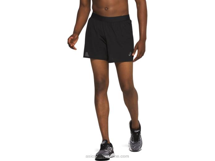 hombres ventilar 2-n-1 5in corto Asics 4L682085 rendimiento negro