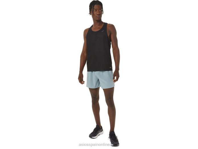 hombres ventilar 5in corto Asics 4L681060 acero ligero