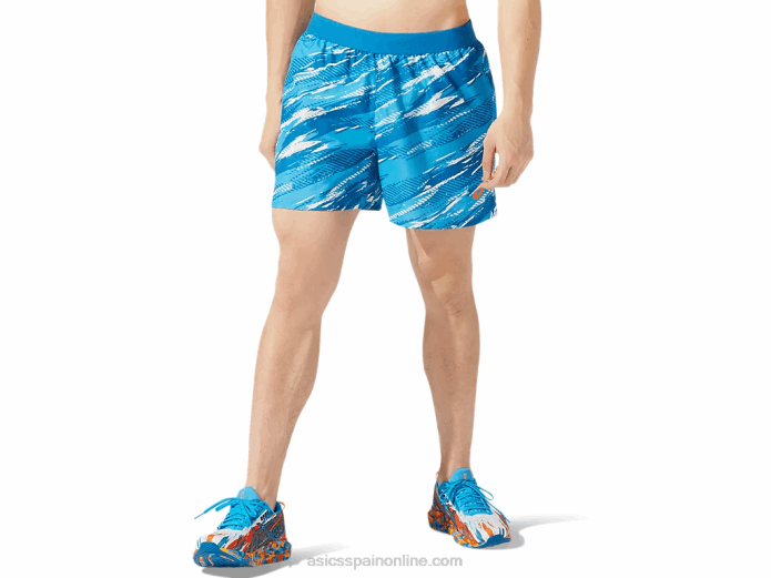 inyección de color para hombre 5in short Asics 4L681913 azul renacido