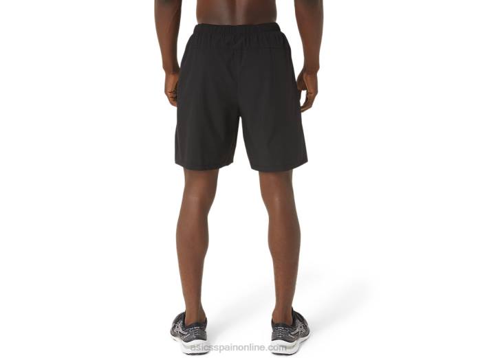 pantalón corto 7 en 2 en 1 para hombre Asics 4L681024 negro rendimiento/negro perforado