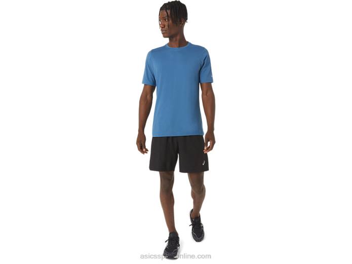 pantalón corto 7 en 2 en 1 para hombre Asics 4L681024 negro rendimiento/negro perforado