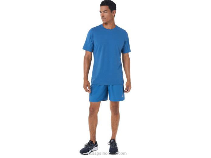pantalón corto 7 en 2 en 1 para hombre Asics 4L681133 azul celeste/gris portador
