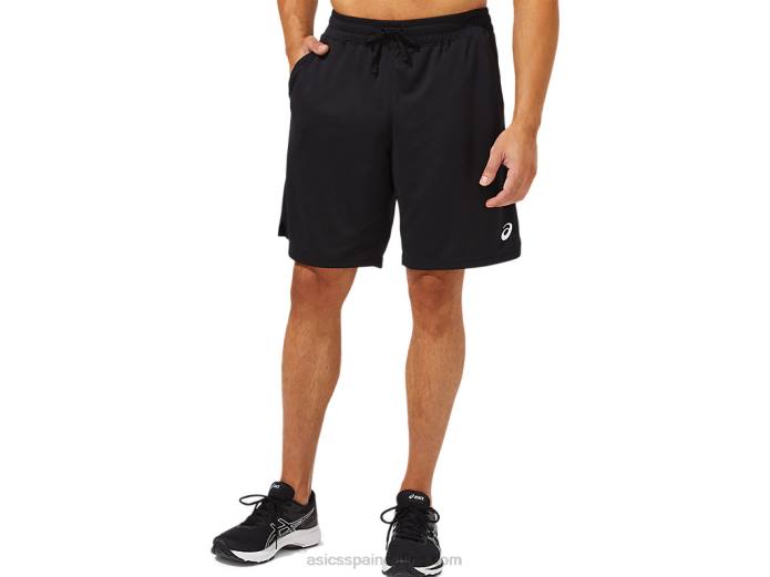 pantalón corto de 10 pulgadas para hombre Asics 4L682091 rendimiento negro