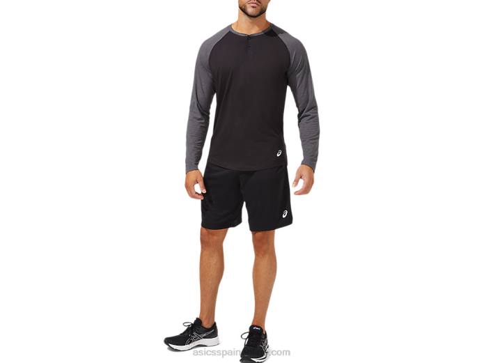 pantalón corto de 10 pulgadas para hombre Asics 4L682091 rendimiento negro