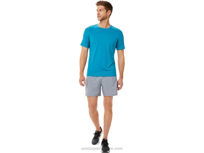 pantalón corto de 5 pulgadas pr lyte para hombre Asics 4L682038 estampado de sheet rock spacedye/gris