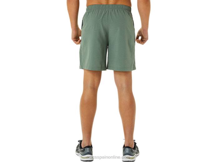 pantalón corto de 7 pulgadas pr lyte para hombre Asics 4L681362 estampado verde liquen/azul francés
