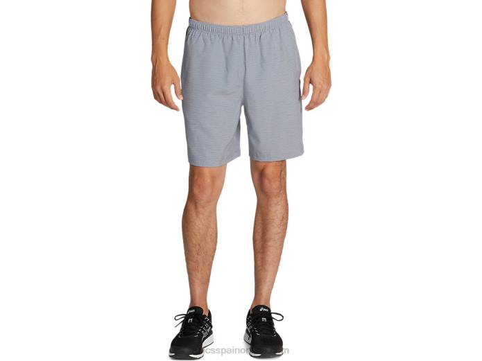 pantalón corto de 7 pulgadas pr lyte para hombre Asics 4L682053 estampado de sheet rock spacedye/gris