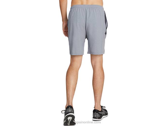 pantalón corto de 7 pulgadas pr lyte para hombre Asics 4L682053 estampado de sheet rock spacedye/gris