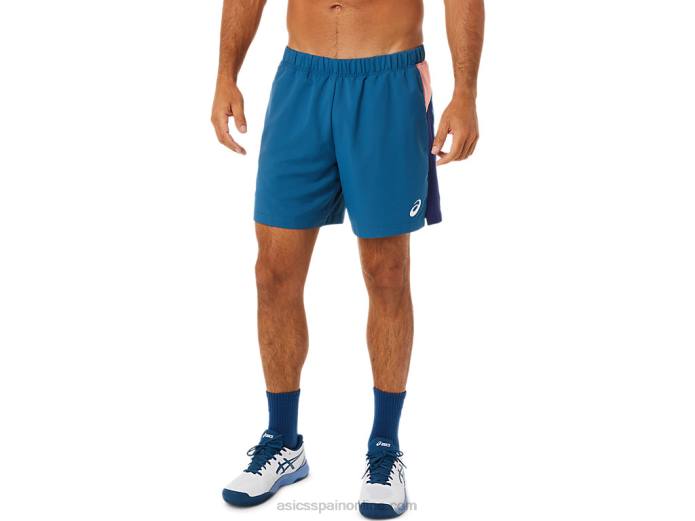 pantalón corto de corte color block para hombre Asics 4L681493 índigo claro