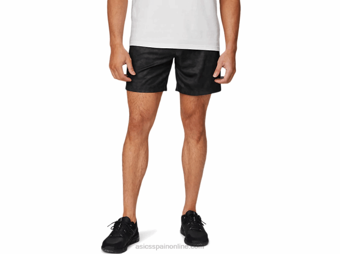 pantalón corto de entrenamiento tejido de 7 pulgadas para hombre Asics 4L681779 rendimiento negro