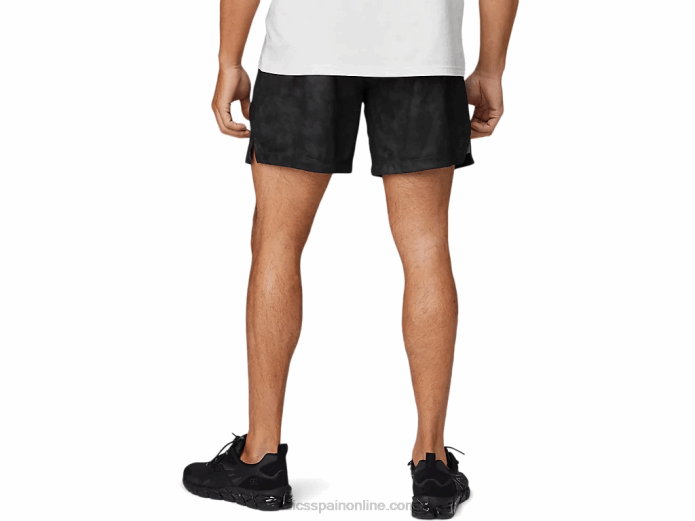 pantalón corto de entrenamiento tejido de 7 pulgadas para hombre Asics 4L681779 rendimiento negro